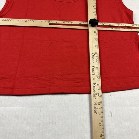 Lou & Grey Signature Soft Knit Muscle Tank Top Red Shirt Short Sleeve Size SMALL - Picture 6 of 10